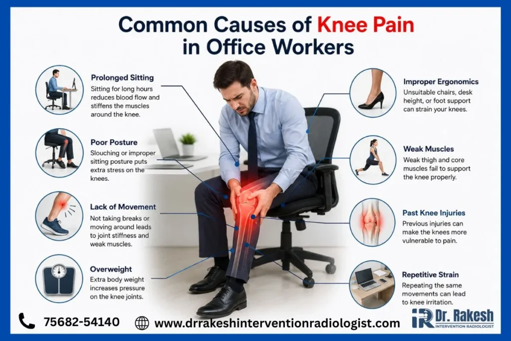 Knee Pain in Office Workers Causes Prevention Treatment Options